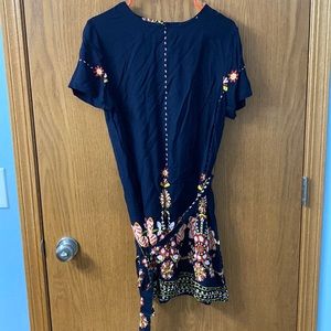 Luck Lisa bohemian tunic tie waist short sleeved top size XL extra large